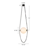 Petra 10-in Steel Pendant