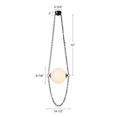 Petra 10-in Steel Pendant