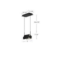 Phoenix 9-in Aluminum Linear Pendant
