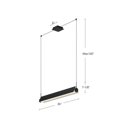 Phoenix 36-in Aluminum Linear Pendant