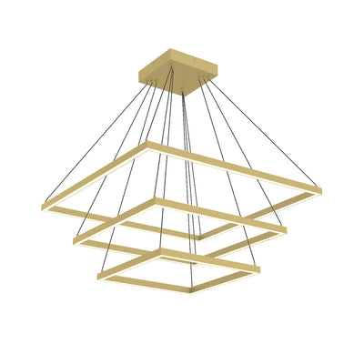 Piazza 32-in 3 Tier Aluminum Chandelier