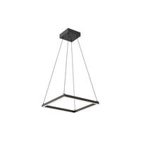 Piazza 18-in Mini Square LED Ring Pendant