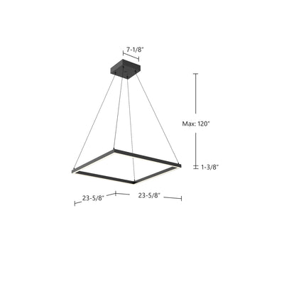 Piazza 24-in Aluminum Pendant