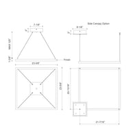 Piazza 24-in Aluminum Pendant
