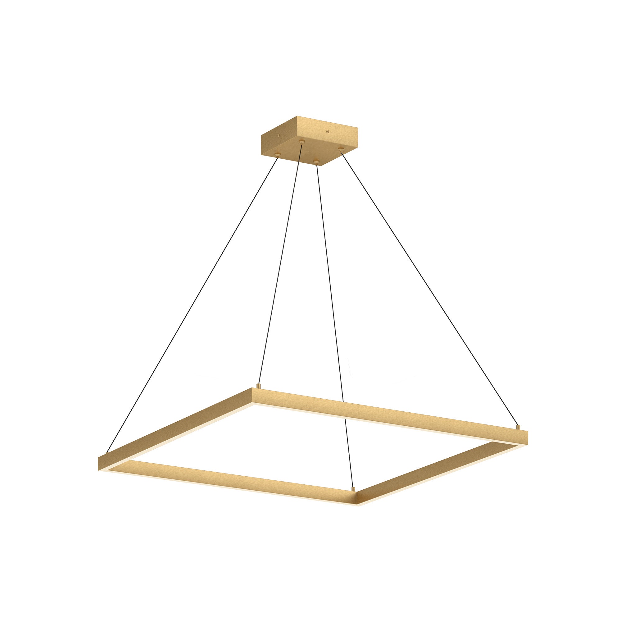 Piazza 32-in Compact Square LED Ring Pendant