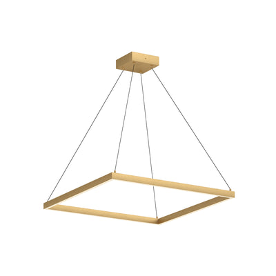 Piazza 32-in Compact Square LED Ring Pendant