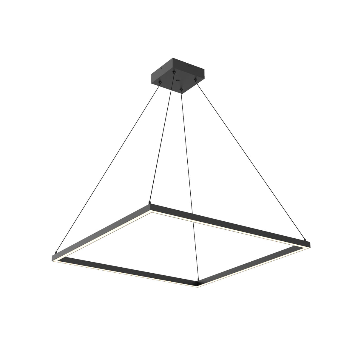 Piazza 32-in Compact Square LED Ring Pendant