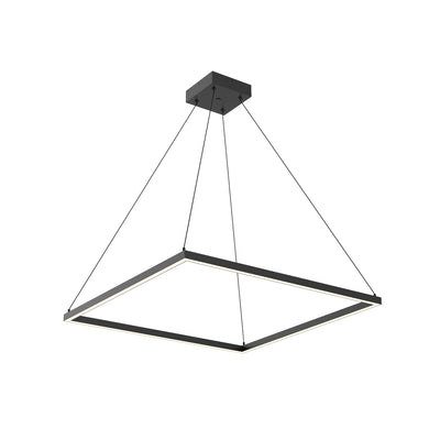 Piazza 32-in Compact Square LED Ring Pendant