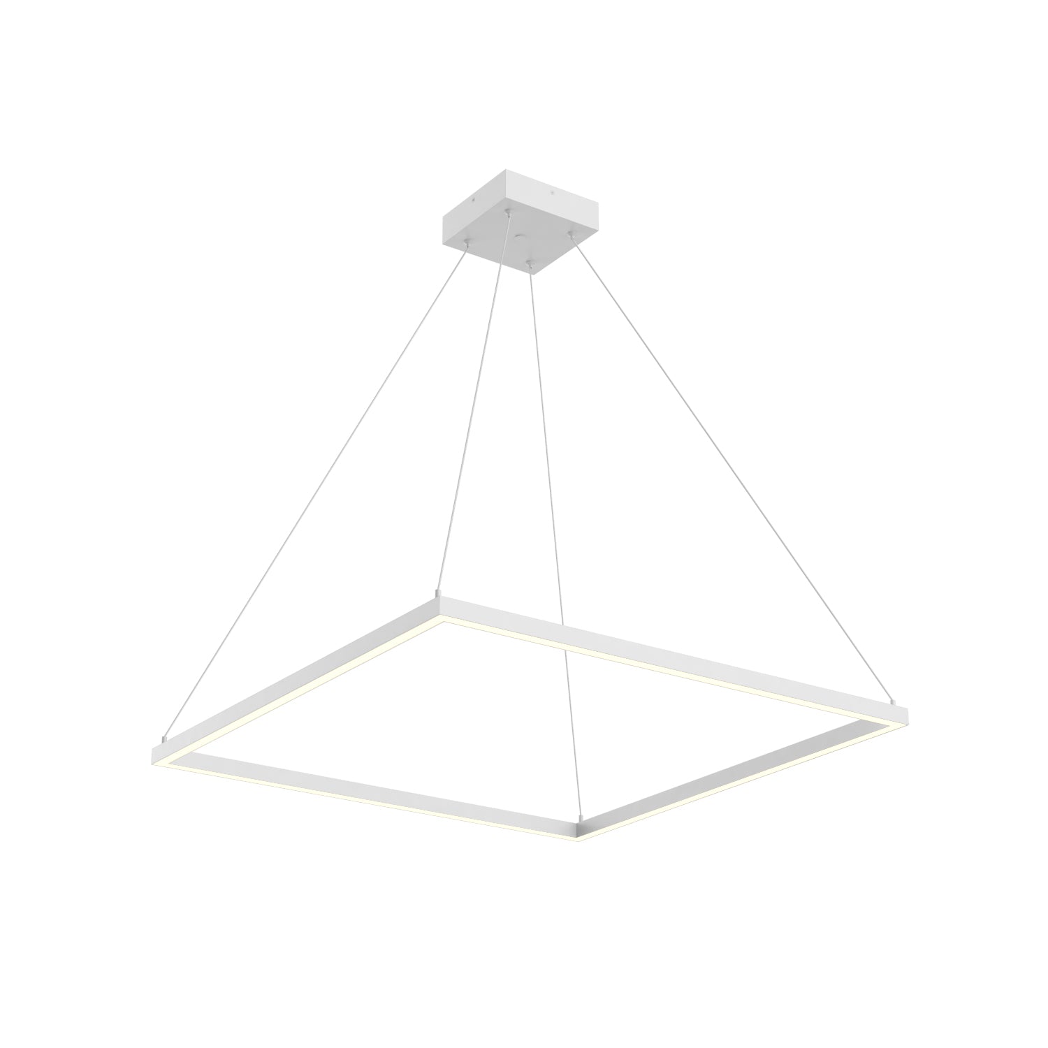 Piazza 32-in Compact Square LED Ring Pendant