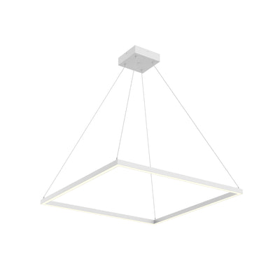 Piazza 32-in Compact Square LED Ring Pendant