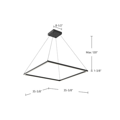 Piazza 36-in Square LED Ring Pendant
