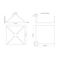 Piazza 48-in Wide Square LED Ring Pendant