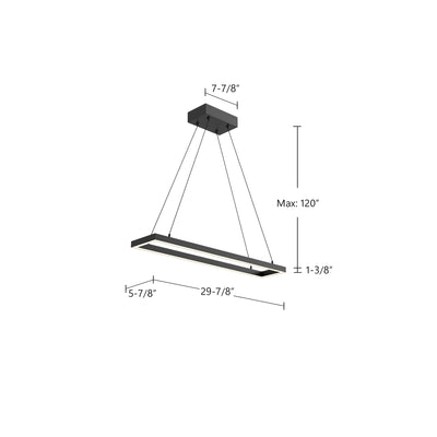 Piazza 30-in Aluminum Pendant