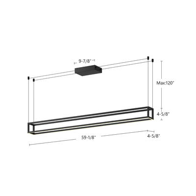 Plaza 60-in Aluminum Linear Pendant