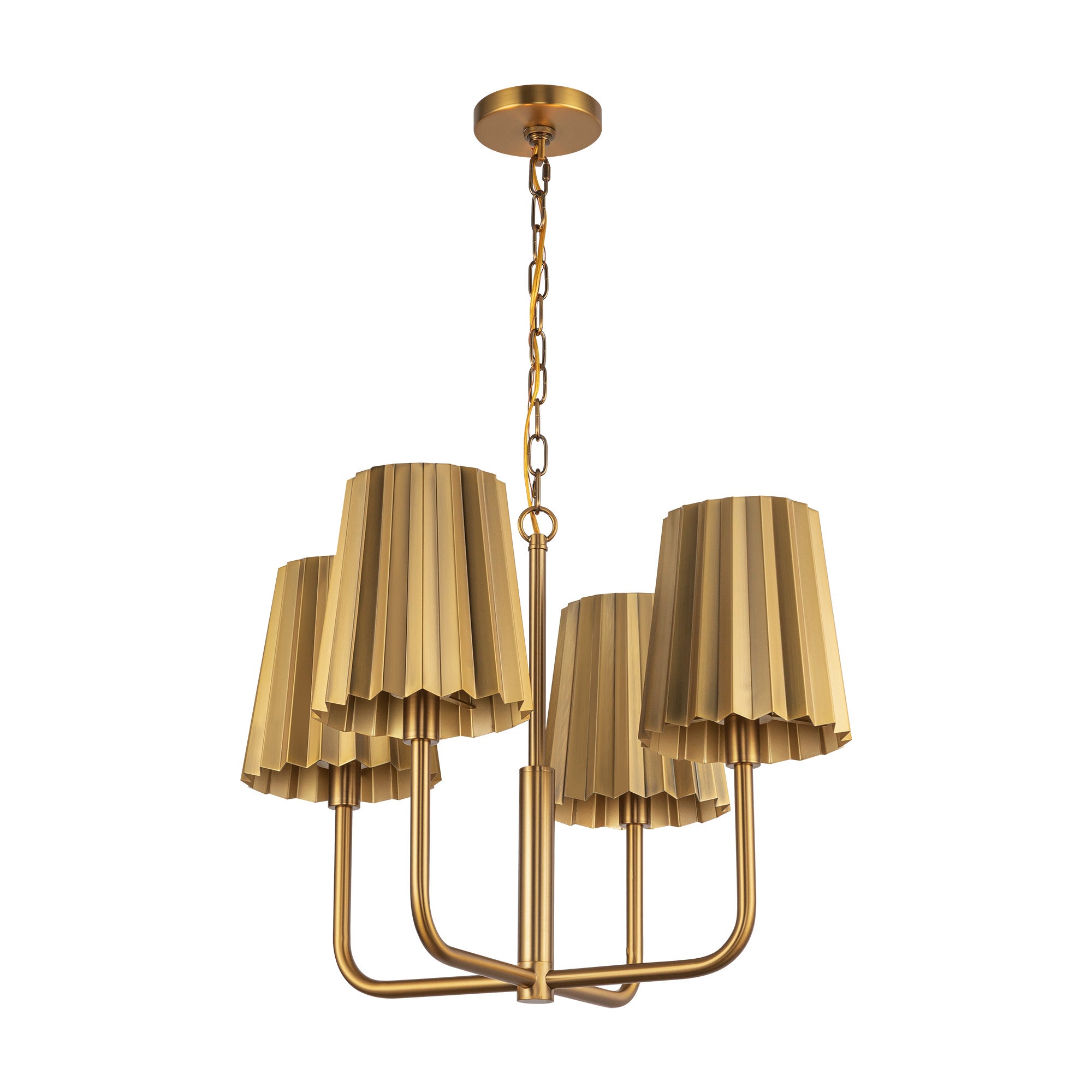 Plisse 23-in Steel Chandelier