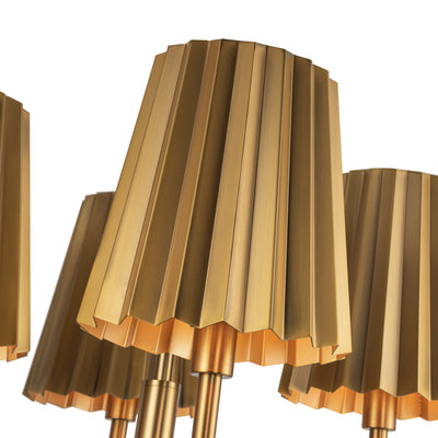 Plisse 23-in Steel Chandelier