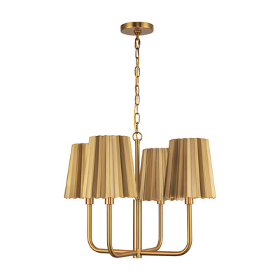 Plisse 23-in Steel Chandelier