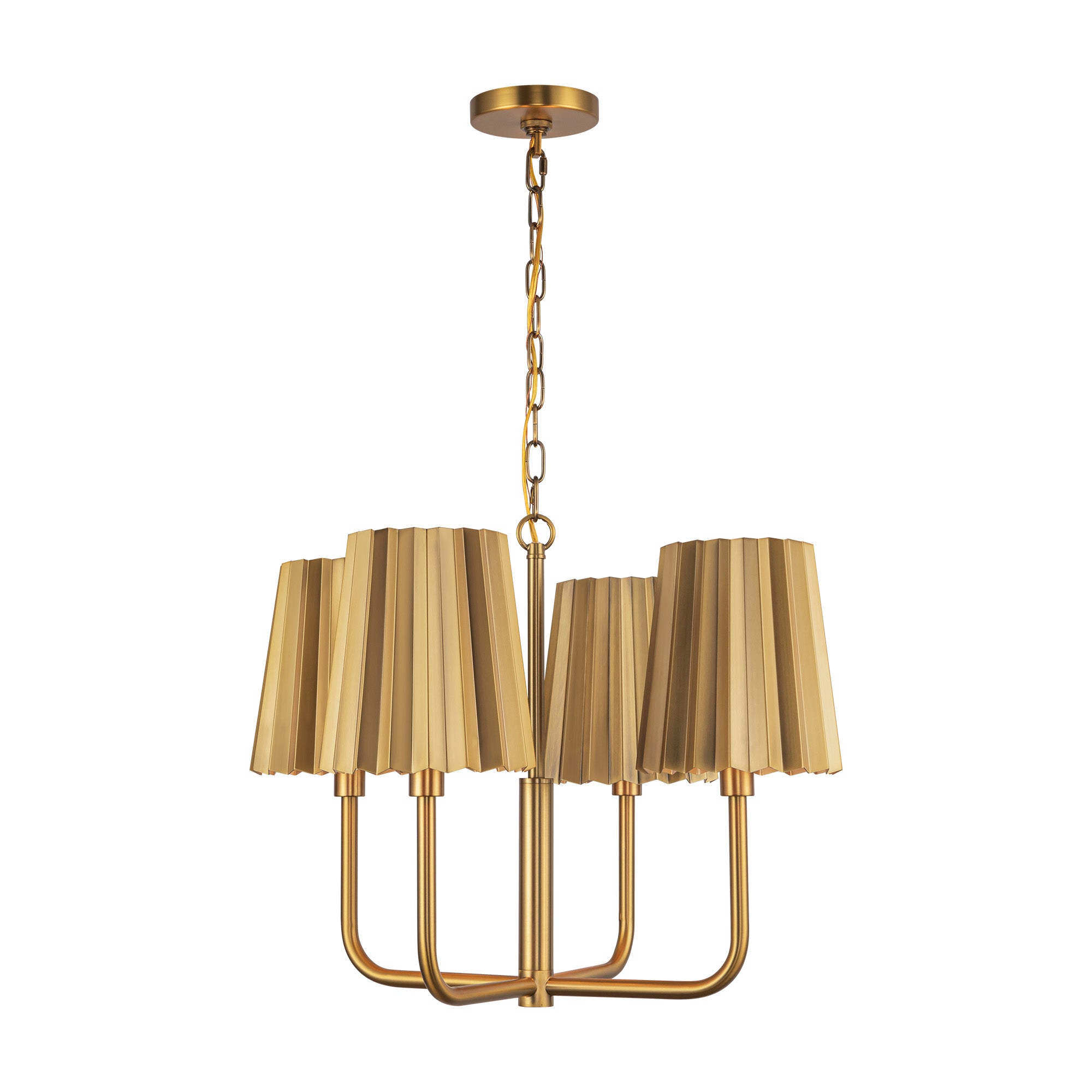 Plisse 23-in Steel Chandelier