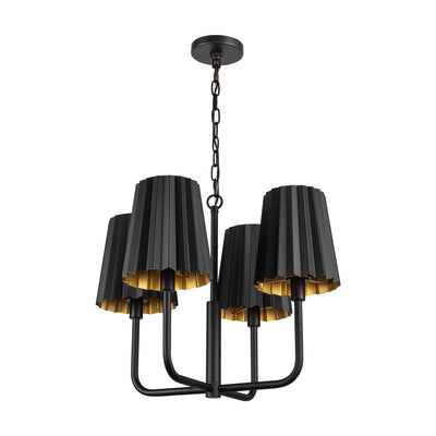 Plisse 23-in Steel Chandelier