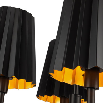 Plisse 23-in Steel Chandelier
