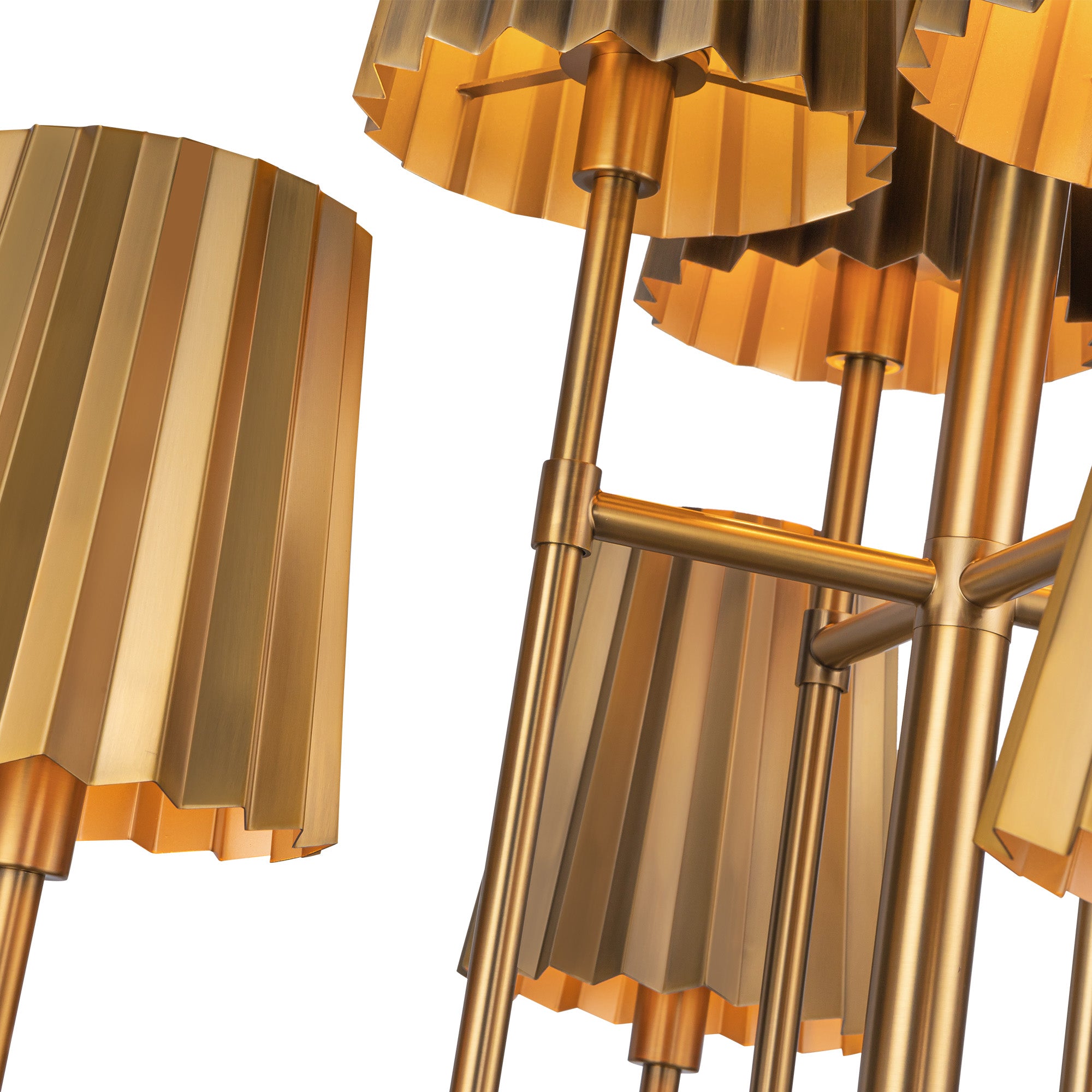 Plisse 30-in Steel Chandelier