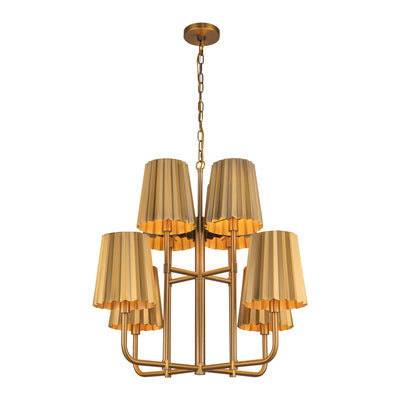 Plisse 30-in Steel Chandelier