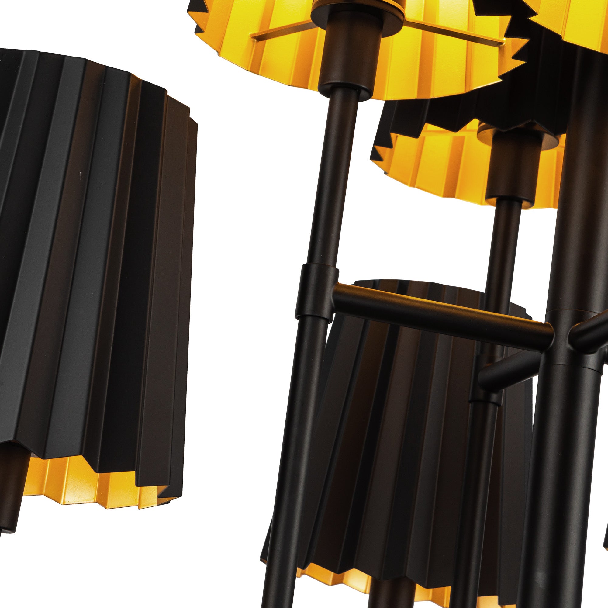 Plisse 30-in Steel Chandelier