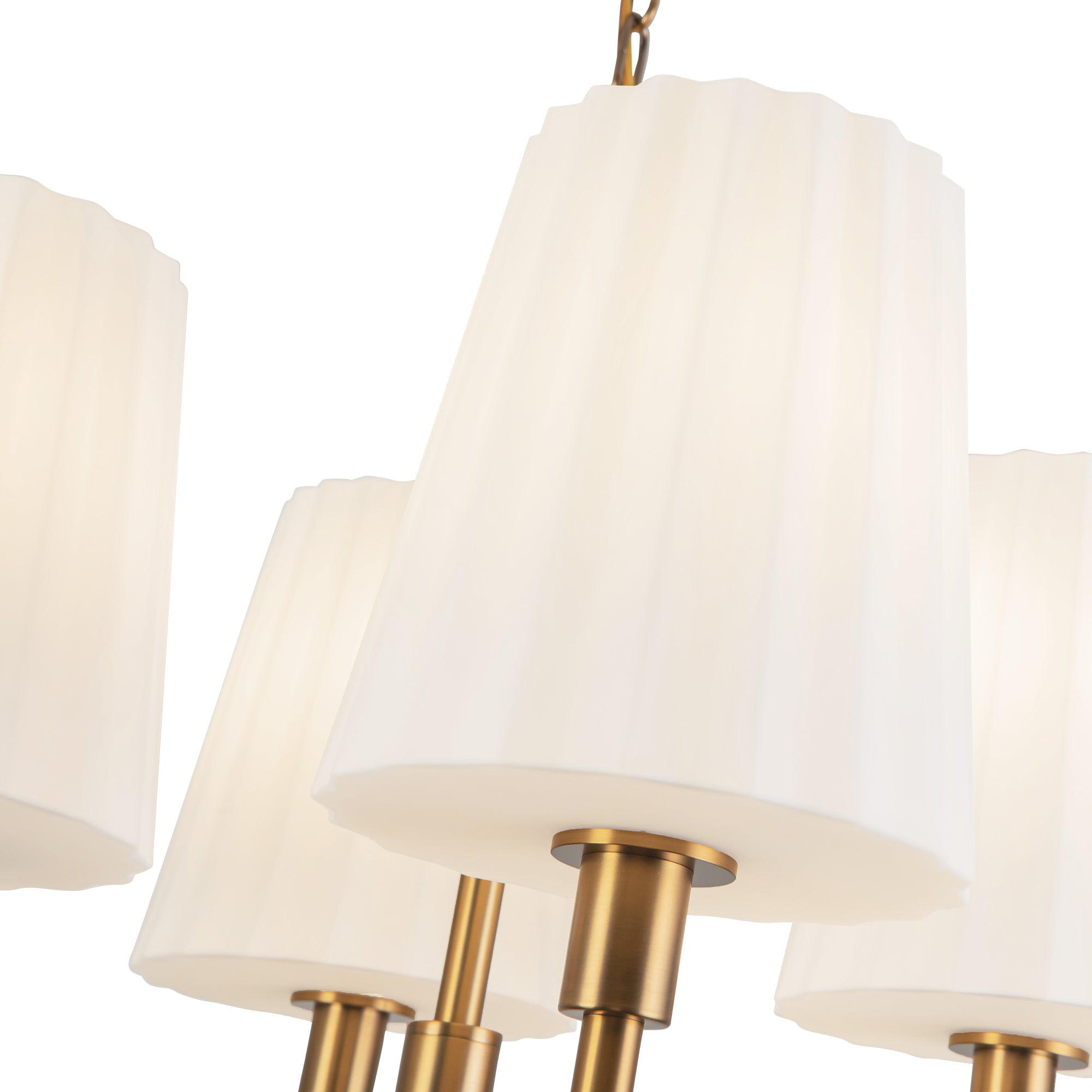 Plisse 23-in 4 Lights Steel Chandelier