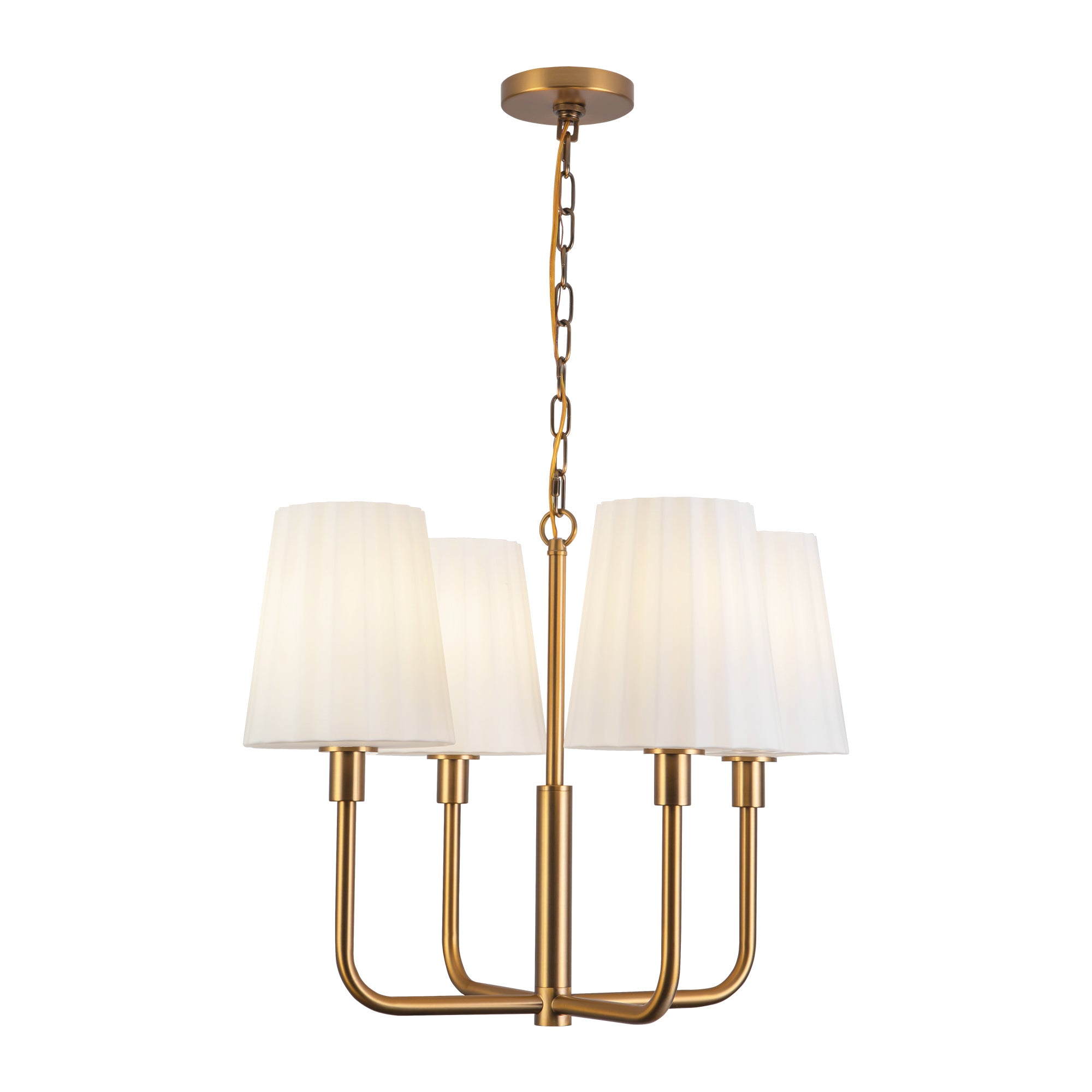 Plisse 23-in 4 Lights Steel Chandelier