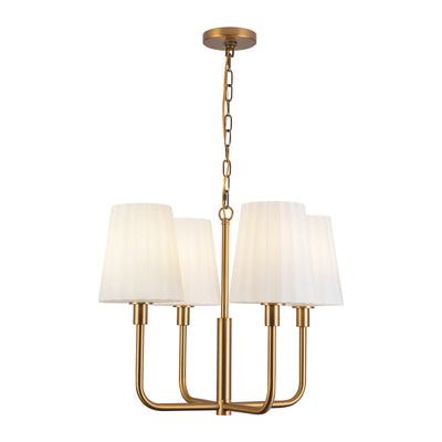 Plisse 23-in 4 Lights Steel Chandelier