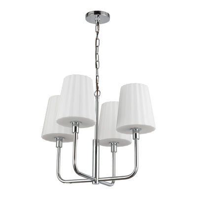 Plisse 23-in 4 Lights Steel Chandelier