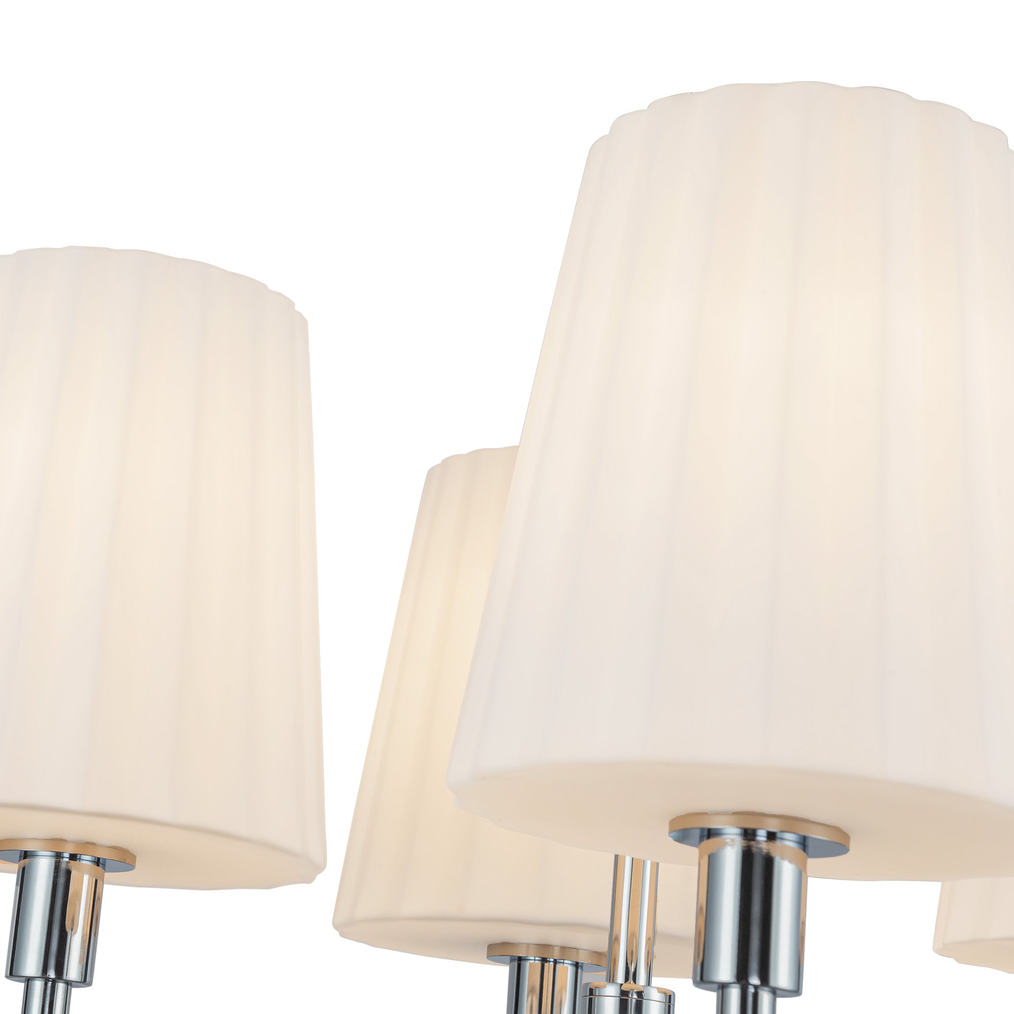 Plisse 23-in 4 Lights Steel Chandelier