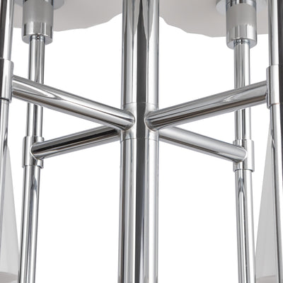 Plisse 30-in 8 lights Steel Chandelier