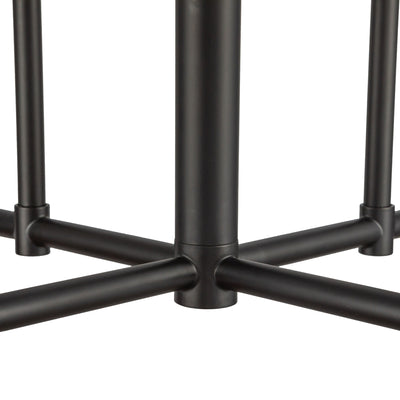 Plisse 30-in 8 lights Steel Chandelier