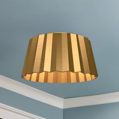 Plisse 14-in Steel Flush Mount