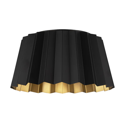 Plisse 14-in Steel Flush Mount