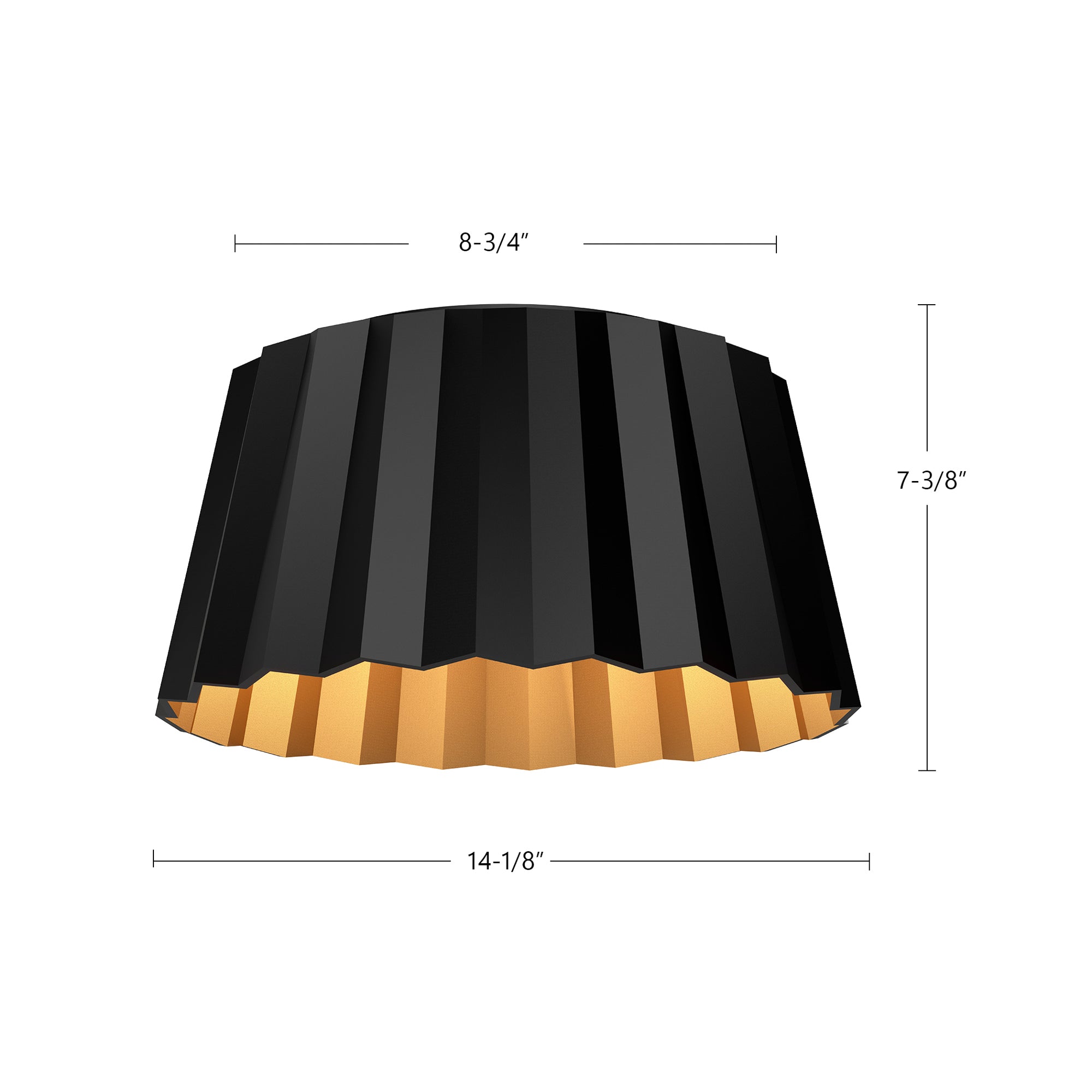 Plisse 14-in Steel Flush Mount