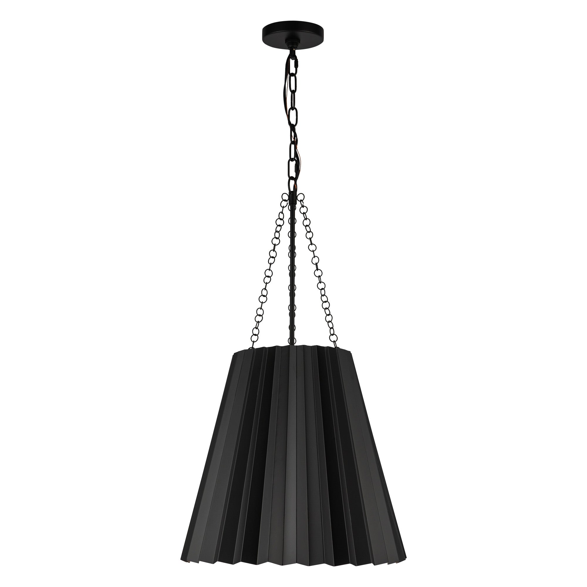 Plisse 16-in Steel Pendant