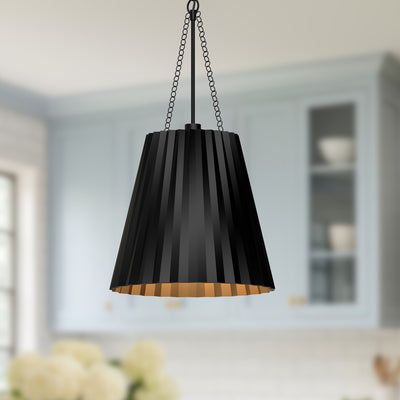Plisse 16-in Steel Pendant