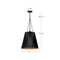 Plisse 16-in Steel Pendant