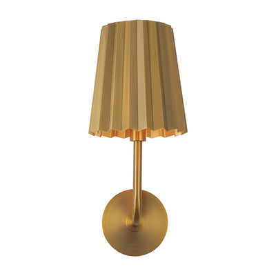 Plisse 7-in Steel Vanity Lamp
