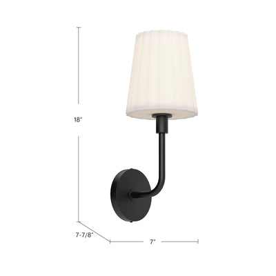 Plisse 7-in Steel Vanity Light
