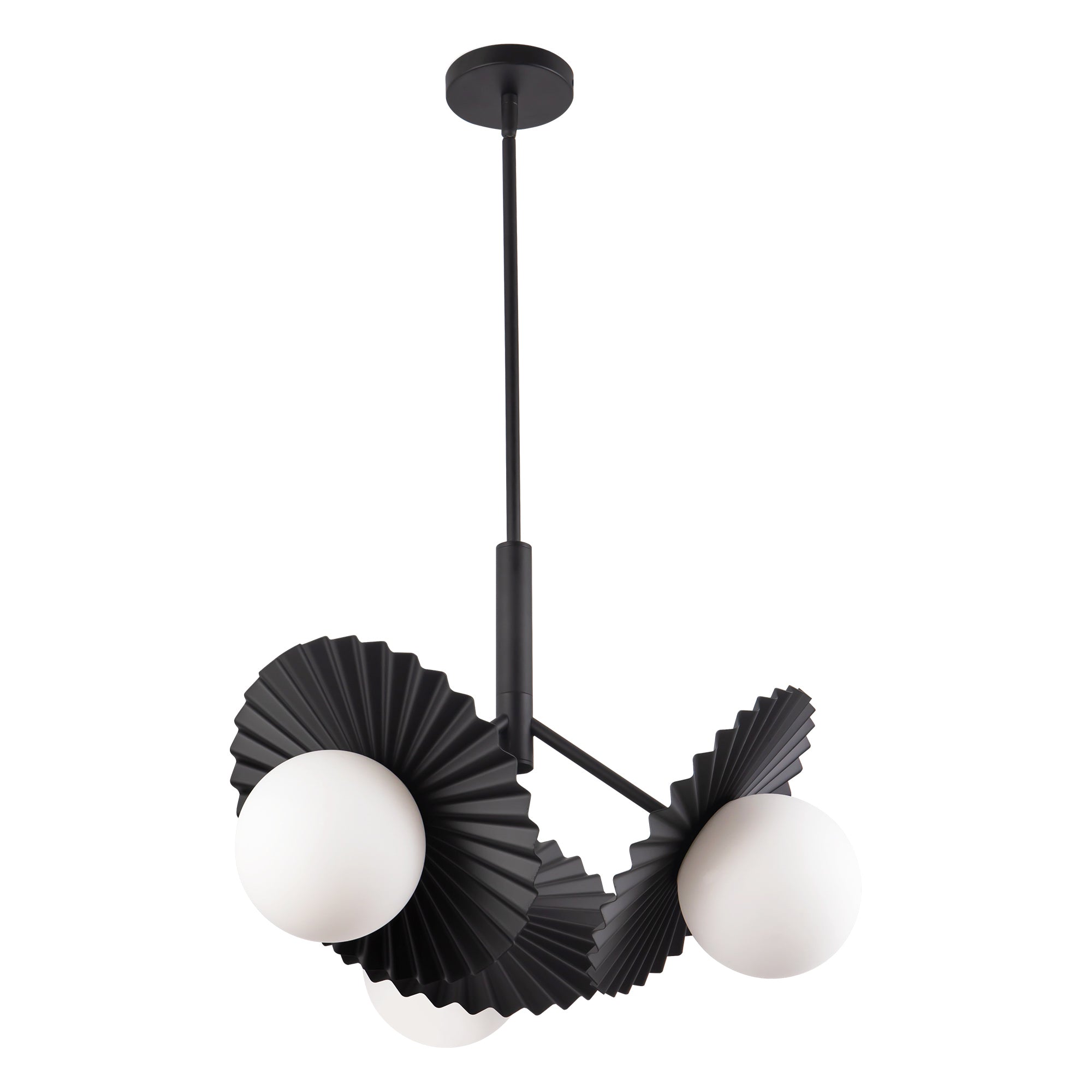 Plume 21-in Steel Chandelier