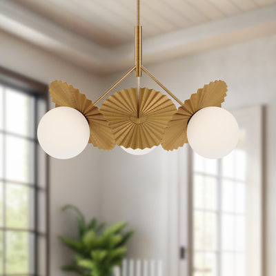Plume 34-in Steel Chandelier