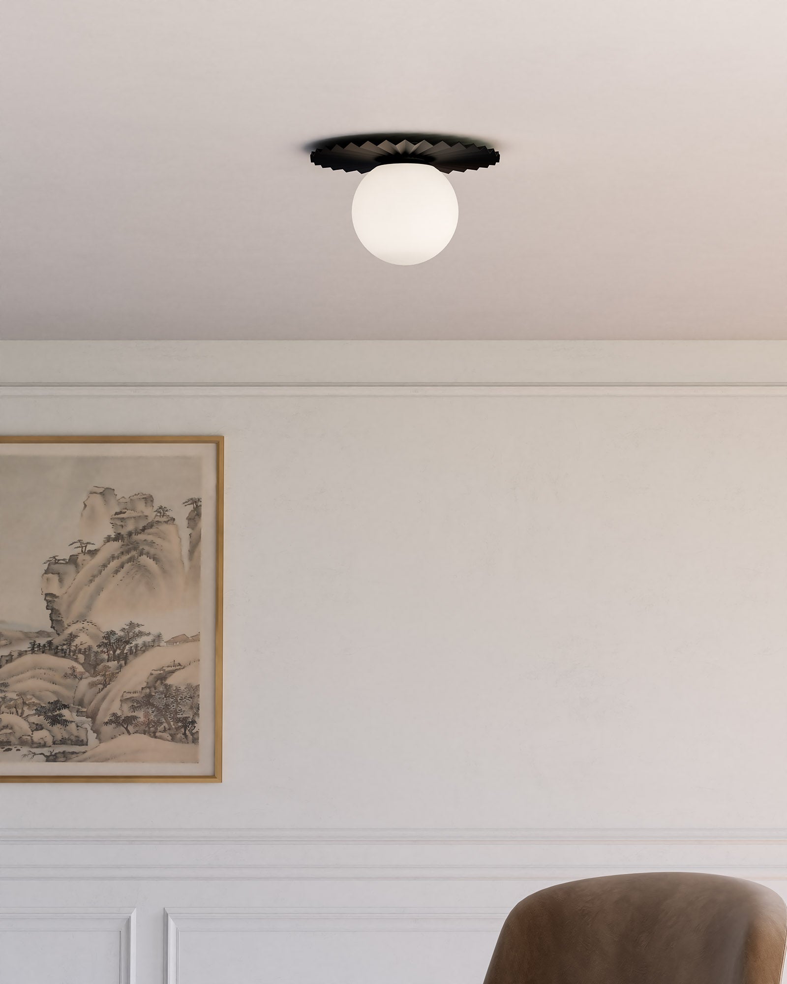 Plume 12-in Steel Flush Mount