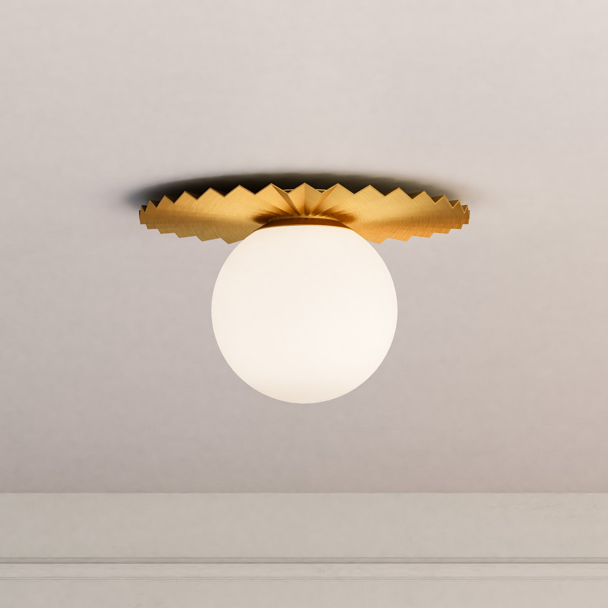 Plume 14-in Steel Flush Mount
