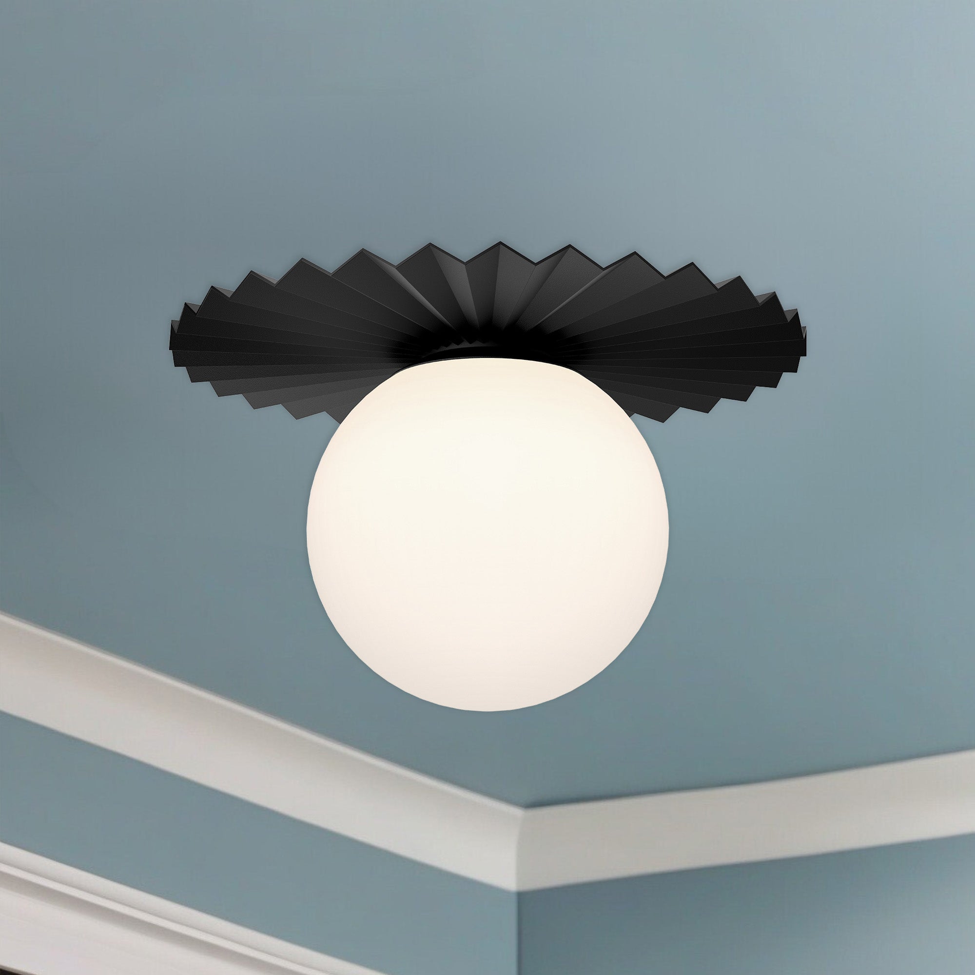 Plume 14-in Steel Flush Mount