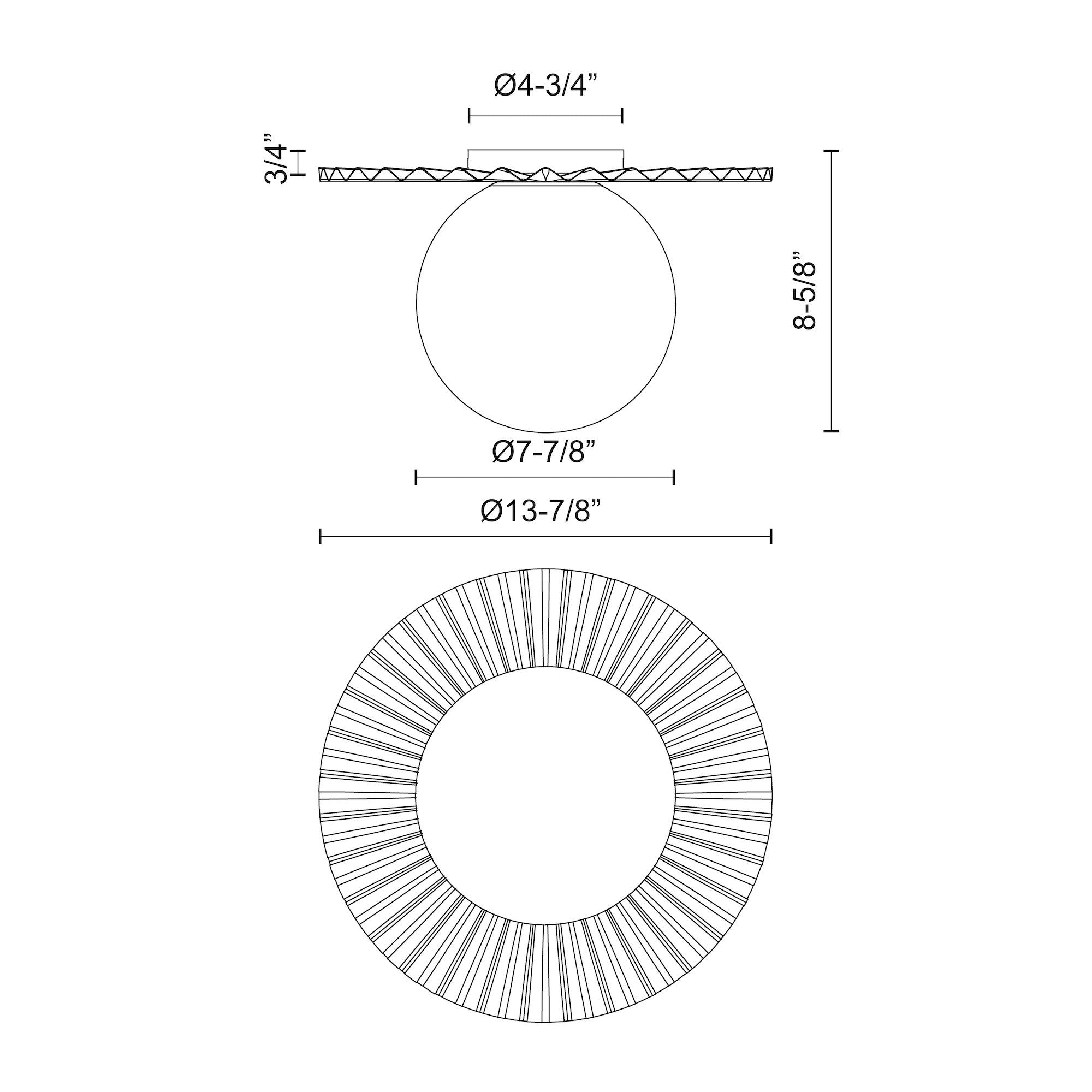Plume 14-in Steel Flush Mount