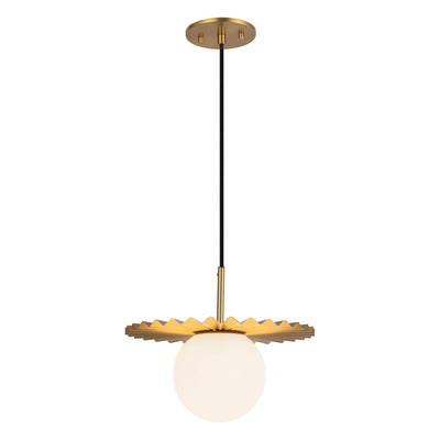 Plume 12-in Steel Pendant