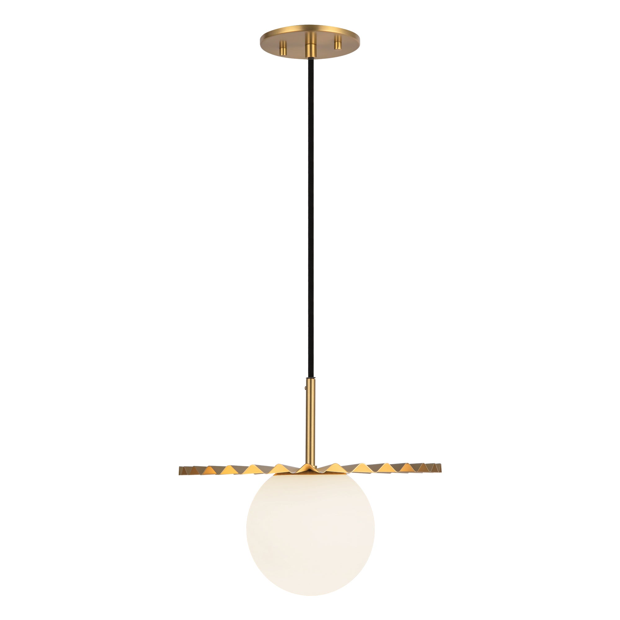 Plume 12-in Steel Pendant